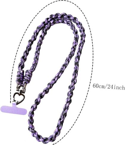 1Pcs Bohemian Style Braided Flower Cell Phone Lanyard Handmade Braided Crossbody Bag Lanyard Shoulder Neck Lanyard in Saudi Arabia