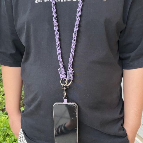 1Pcs Bohemian Style Braided Flower Cell Phone Lanyard Handmade Braided Crossbody Bag Lanyard Shoulder Neck Lanyard in Saudi Arabia