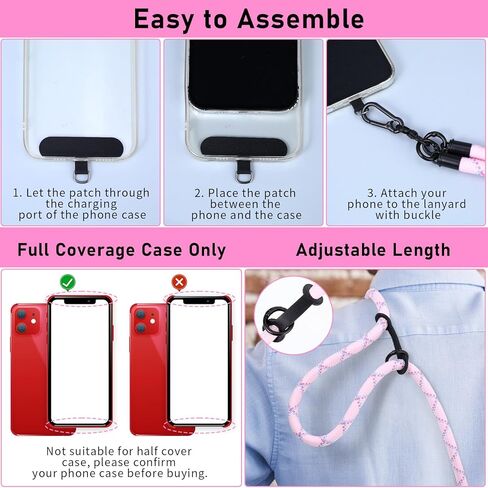 Mabor Universal Phone Cell Phone Lanyard Crossbody Phone Neck حامل مضاد للسرقة نايلون الرقبة حزام سميك حبل الحبل فاصل الرقبة حامل مع 2 شريط حبل غير لاصق للرجال والنساء in Kuwait