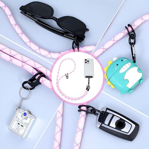 Mabor Universal Phone Cell Phone Lanyard Crossbody Phone Neck حامل مضاد للسرقة نايلون الرقبة حزام سميك حبل الحبل فاصل الرقبة حامل مع 2 شريط حبل غير لاصق للرجال والنساء in Kuwait