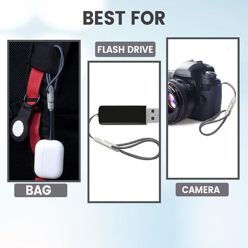 Performore Lanyard Compatible with Apple AirPods Pro 2, Anti-Drop & Anti-lost Lanyard, Adjustable Hand Wrist Lanyard with Clip - Perfect for Cellphone, Camera, USB Flash Drive, and more (Grey) in Saudi Arabia