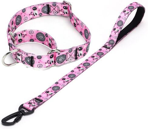 Martingale Collar and Leash Set, Premium No Slip Martingale Collar for Dogs Medium Large, Girl Dog Collars Training (NO23, M) in Kuwait