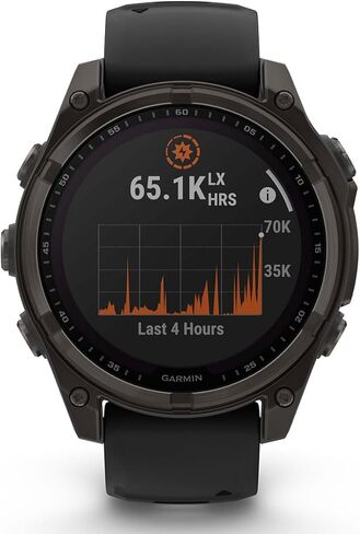 Garmin Fenix 8 AMOLED Sapphire (51mm, Titanium/Spark Orange) Multisport GPS Smartwatch Bundle - 1.4" Touchscreen, Built-in LED Flashlight with PlayBetter Portable Charger & Screen Protectors in Saudi Arabia