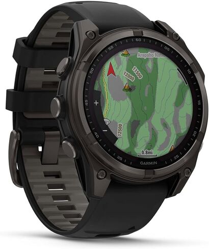 Garmin Fenix 8 AMOLED Sapphire (51mm, Titanium/Spark Orange) Multisport GPS Smartwatch Bundle - 1.4" Touchscreen, Built-in LED Flashlight with PlayBetter Portable Charger & Screen Protectors in Saudi Arabia