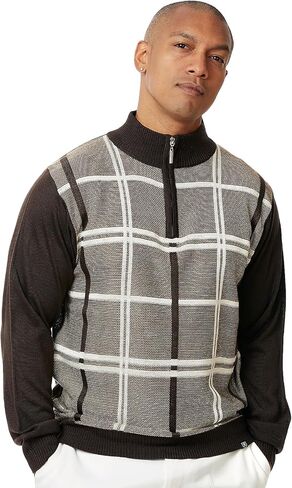 STACY ADAMS Men's Sweater, Double Windowpane Design in Kuwait
