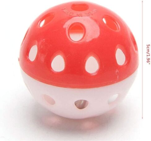 JJLFresheners 10 PCS 4CM Cat Toy Ball with Bell, Pet Toy Cat Bell Ball Cat Toy with Bell Cat Jingle Balls for Cats Kitten, Plastic Cat Toys Jingle Balls Pounce Chase Rattle Ball Toys Random Color in Saudi Arabia