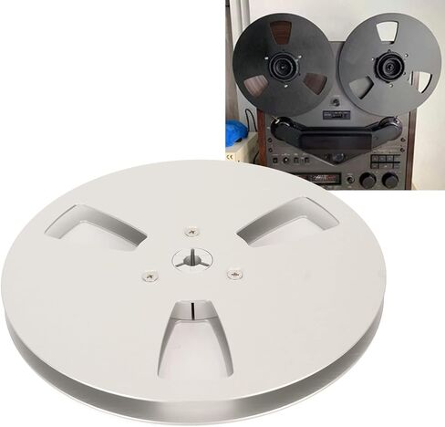 7 Inches Takeup Reel Open Reel,1/4 7 Inch Empty Tape Reel Audio with a 3 Hole Windage Hole Aluminum Alloy Takeup Reel Low Noise Anti Bending (Silver) in Saudi Arabia