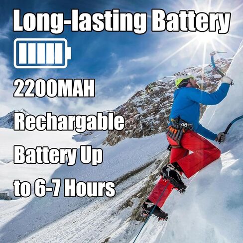 جوارب ساخنة للرجال والنساء، بطارية قابلة لإعادة الشحن 2200 مللي أمبير في الساعة، جوارب كهربائية للتدفئة في الشتاء، جوارب حرارية للتخييم وتدفئة القدم وقابلة للغسل للتزلج في الشتاء والصيد والتخييم in Kuwait