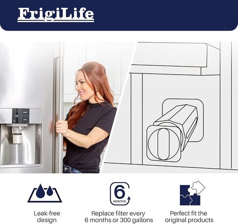 استبدال فلتر مياه الثلاجة FrigiLife DA97-17376B لهاتف Samsung HAF-QIN، HAF-QIN/EXP، DA97-08006C، RF23M8070SG، RF23M8070SR، RF23M8090SG، RF23M8090SR، RF23M8570SR، RF23M8590SG، 3 عبوات in Kuwait
