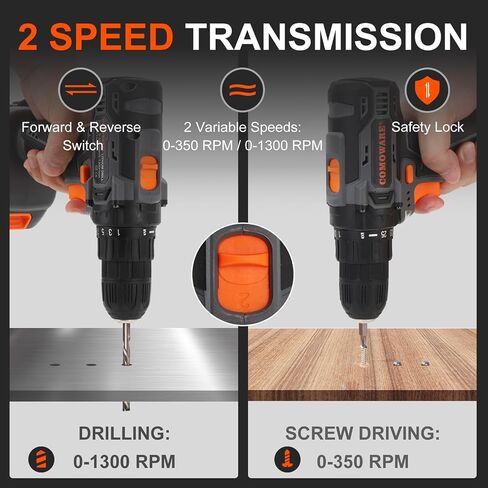 COMOWARE 20V Fast Charger, 88W Official Charger Adapter for COMOWARE 20V Cordless Drill Battery, Rapid Charging Tool Accessories in Saudi Arabia