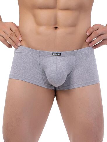IKINGSKY Men's Cotton Bulge Boxer Briefs Sexy Pouch Shorts Stretch Low Rise Trunks Under Panties for Men in Kuwait