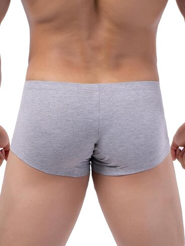 IKINGSKY Men's Cotton Bulge Boxer Briefs Sexy Pouch Shorts Stretch Low Rise Trunks Under Panties for Men in Kuwait