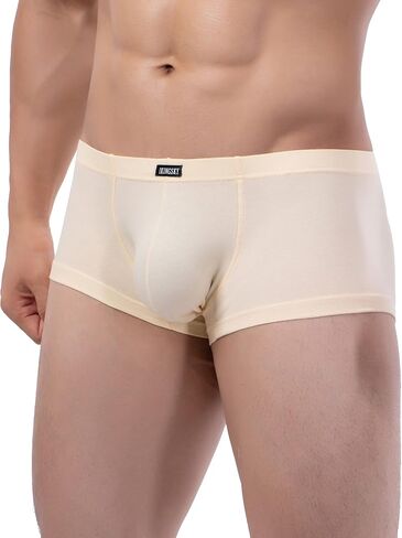 IKINGSKY Men's Cotton Bulge Boxer Briefs Sexy Pouch Shorts Stretch Low Rise Trunks Under Panties for Men in Kuwait