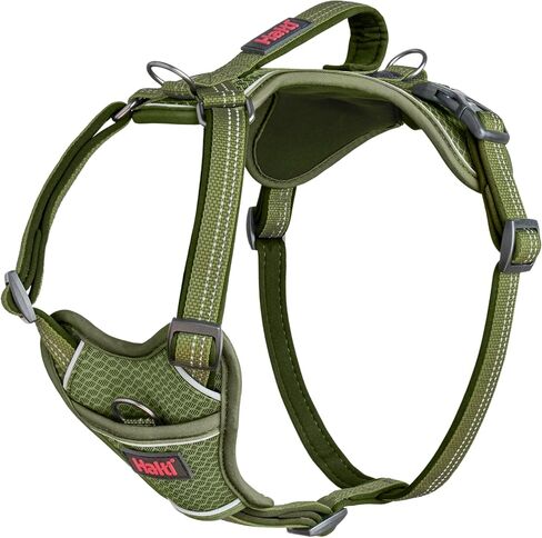 HALTI Anatomy Dog Harness with Handle - Provides Your Dog Freedom of Movement for Comfortable Walking. 3 Leash Attachment Points, Neoprene Padded, Adjustable, and Reflective (Size Small, Green) in Saudi Arabia