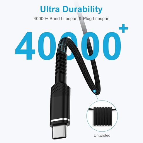 كابل USB C لهاتف iPhone 16/16 Pro Max/16 Pro/16 Plus/15، كابل شحن سريع لشاحن iPhone [3.1A، 6FT] كابل شحن من النوع C إلى النوع C لهاتف Samsung Galaxy A55/A15، S24/S23، Google Pixel 9/9 برو/8a/7 in Kuwait