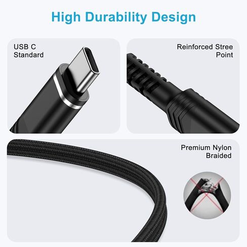 كابل USB C لهاتف iPhone 16/16 Pro Max/16 Pro/16 Plus/15، كابل شحن سريع لشاحن iPhone [3.1A، 6FT] كابل شحن من النوع C إلى النوع C لهاتف Samsung Galaxy A55/A15، S24/S23، Google Pixel 9/9 برو/8a/7 in Kuwait