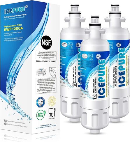 ICEPURE Refrigerator Water Filter, Compatible with LG LT700P, Kenmore 9690, ADQ36006101, ADQ36006102, 46-9690, LFXC24726S, LFXS24623S, LFXS30766S, RFC1200A, Pack of 2 in Saudi Arabia