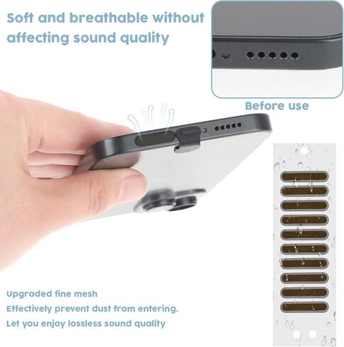 26 Pcs USB C Dust Plug Port Plug Protector Type C Anti Dust Cover Charging Port Cleaner Speaker Cover Dustproof Mesh Stickers with Cleaner Tools Tweezer Cleaning Kit for Charging Port in Saudi Arabia