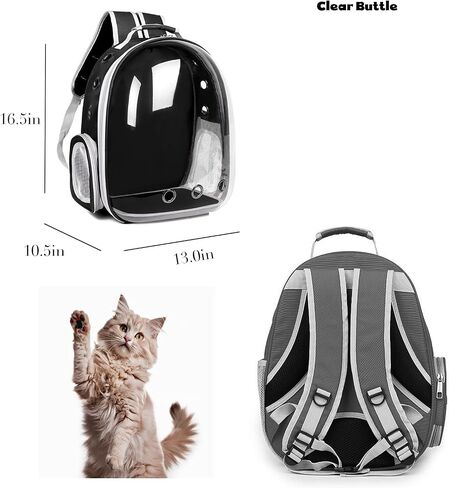 Cat Carrier with Harness Backpack with Bubble Clear Front for Cats,Small Dogs Bunnies etc with Harness Included, Pet Carrier for Travel, Walking, Hiking and Outdoor Bag Pink in Saudi Arabia