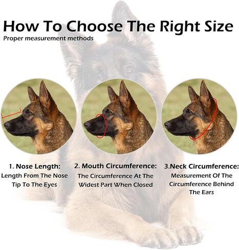 كمامة كلب الراعي الألماني من OOPSDOGGY للكلاب الكبيرة - كمامة سلة آمنة من الجلد تسمح بمرور الهواء للسلالات الكبيرة تمنع العض ولا تمضغ وقابلة للتعديل (بني، مقاس 7 - الراعي الألماني) in Kuwait