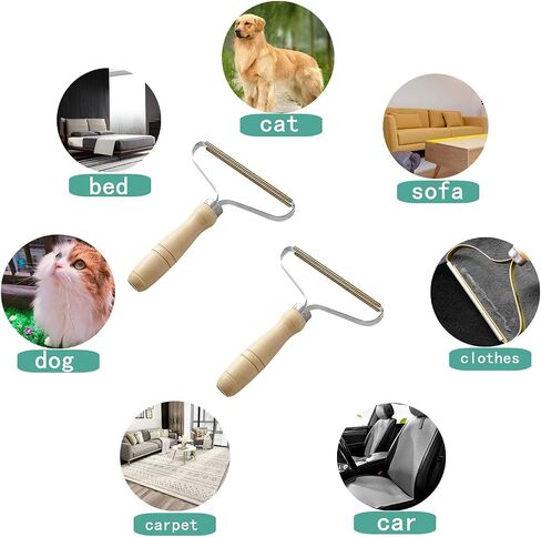 Pet Hair Remover Roller - Dog & Cat Fur Remover with Self-Cleaning Base - Efficient Animal Hair Removal Tool - Perfect for Car Seat,Furniture, Carpet, Couch, Clothes, Portable Lint Remover in Saudi Arabia