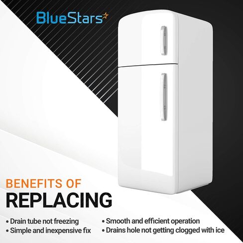 مبخر تصريف مبخر مقطع ثلاجة من BlueStars DA61-06796A - حل مشكلة بناء الجليد - مناسب تمامًا لثلاجات سامسونج - يستبدل DA61-06796A AP5579885 PS4145120 2683162 - عبوة من 4 in Kuwait
