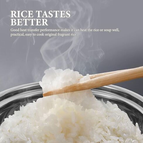 UPKOCH Inner Cooking Pot 3L Stainless Steel Pot for Rice Cooker and Rice Cooker Liner Rice Cooking Container Rice Maker Accessories for Rice Maker Cooker in Kuwait