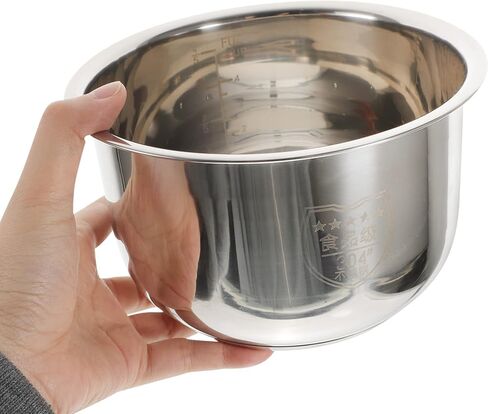 UPKOCH Inner Cooking Pot 3L Stainless Steel Pot for Rice Cooker and Rice Cooker Liner Rice Cooking Container Rice Maker Accessories for Rice Maker Cooker in Kuwait