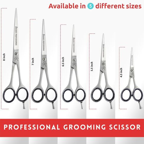 Dog Grooming Scissors, Curved Scissor for Dog Grooming and Cats, Pet shears for Trimming Face & Paws, 7 In Curved Blade in Saudi Arabia