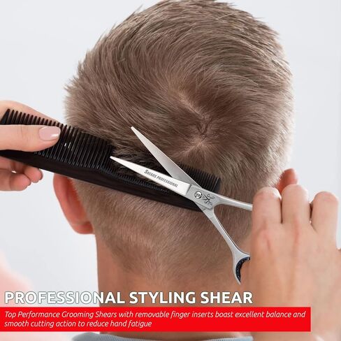 Dog Grooming Scissors, Curved Scissor for Dog Grooming and Cats, Pet shears for Trimming Face & Paws, 7 In Curved Blade in Saudi Arabia