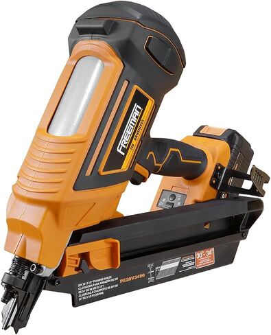 Freeman PE20VT3490 20 فولت لاسلكي وبدون فرش 34 درجة 3-1/2 بوصة أداة تثبيت المسامير (الأداة فقط) - 750 طلقة لكل شحنة in Kuwait