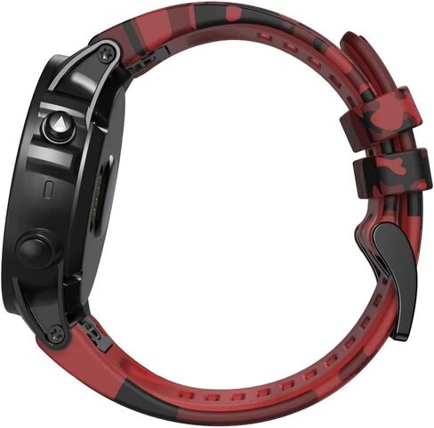 سوار من السيليكون متوافق مع Garmin fenix 7/7x/fenix 6 gps/6x gps/fenix 5/5x puls Smartwatch Band Camo/Couflage Sport استبدال حزام المعصم in Saudi Arabia