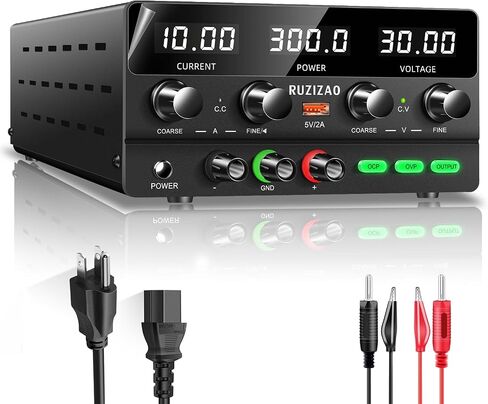 NICE-POWER قابل للتعديل DC مزود الطاقة: 30V 5A تبديل متغير منظم عالي الدقة 4 أرقام شاشة LED 5V / 2A منفذ USB مخرج ومدخل سلك الطاقة مقعد مختبر إمدادات الطاقة in Kuwait