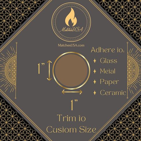 24 Count Sheet - 1" Round Adhesive Match Striker Paper Stickers | 1 inch Circle Replacement Stryker Stricker for Safety Matches | Peel & Stick Flint Lighter Dot Pad (Black) in Saudi Arabia
