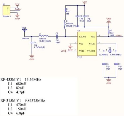 5 مجموعات 433 ميجا هرتز جهاز إرسال واستقبال لاسلكي لوحة تركيبية SYN115 SYN480R Ask/OOK رقاقة PCB in Saudi Arabia