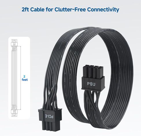 Cable Matters 8 Pin GPU Power Cable 2ft، 8 Pin EPS / 8 Pin ATX Male إلى 6+2 Pin PCIe Male Cable، كابل طاقة بطاقة الرسومات / 8 Pin PCIe Cable - 2 قدم in Saudi Arabia