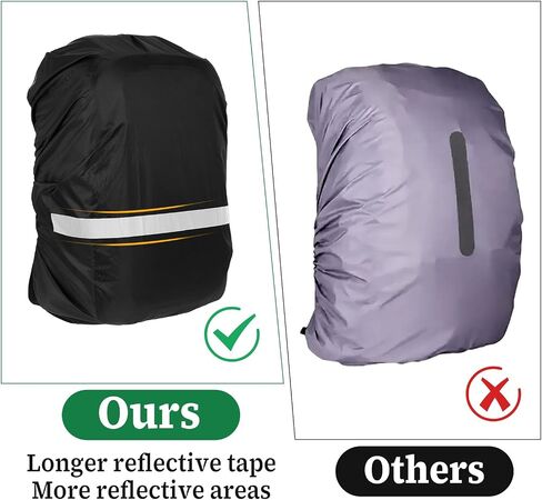 Backpack Cover with Reflective Strip, Waterproof Backpack Rain Cover Ultralight Outdoor Rain Cover for Backpack for Hiking Camping Cycling Traveling in Saudi Arabia