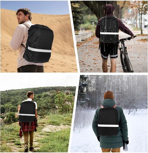 Backpack Cover with Reflective Strip, Waterproof Backpack Rain Cover Ultralight Outdoor Rain Cover for Backpack for Hiking Camping Cycling Traveling in Saudi Arabia