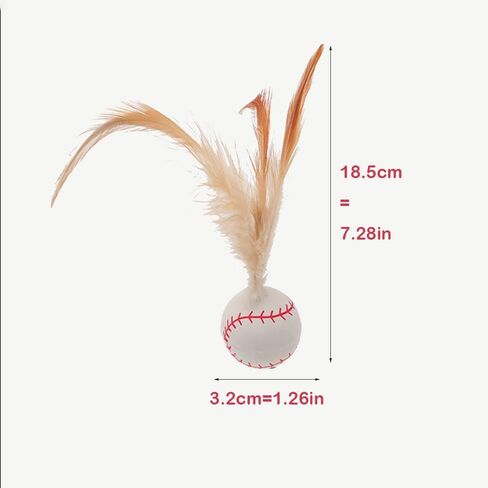 3 قطع من ألعاب كرة ريشة القطط ألعاب القطط للقطط الداخلية كرات نطاطة ألعاب للقطط الترفيه رفرفة كرة سلة صغيرة وكرة القدم والبيسبول للقطط للعب in Kuwait