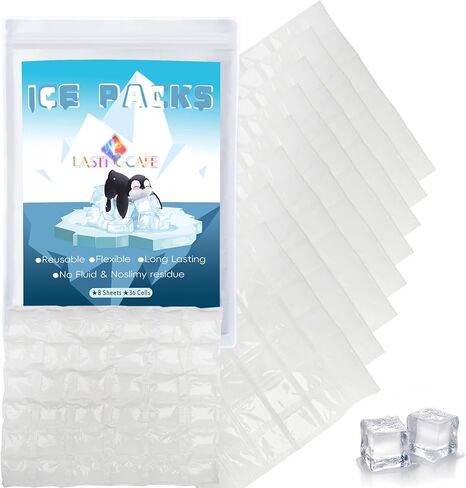 Ice Packs for Shipping & Coolers, Reusable Dry Ice Pack, Gel Cold Pack, Versatile Cold Blanket for Leakproof Long-Lasting Shipping Suitable for Lunch, Drinks, Fishing. in Saudi Arabia