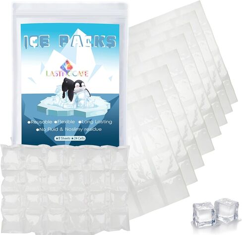 Ice Packs for Shipping & Coolers, Reusable Dry Ice Pack, Gel Cold Pack, Versatile Cold Blanket for Leakproof Long-Lasting Shipping Suitable for Lunch, Drinks, Fishing. in Saudi Arabia
