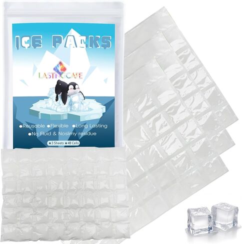 Ice Packs for Shipping & Coolers, Reusable Dry Ice Pack, Gel Cold Pack, Versatile Cold Blanket for Leakproof Long-Lasting Shipping Suitable for Lunch, Drinks, Fishing. in Saudi Arabia