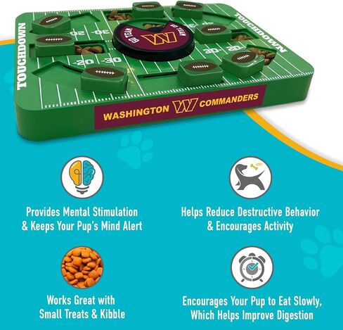Pets First NFL Washington Commanders Puzzle Toy, Puzzle Treat Dog Toy, Interactive Dog Treat Toy, Dog Puzzle in Saudi Arabia