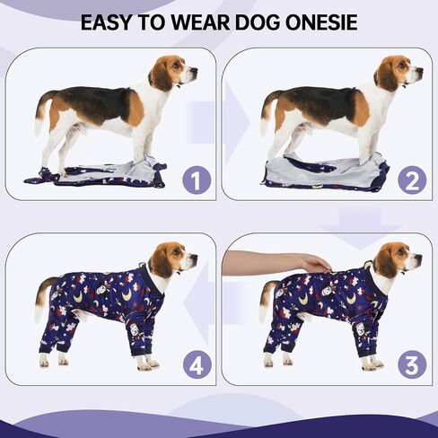 Bonaweite Dog Pajamas, Dog Clothes Medium Sized Dog, Dog Pjs for Medium Dogs Girl Boy, Dog Jumpsuit Onesie Outfits for Surgery Female, Anti Licking/Post Surgery/Wound Care, Pet PJ's UV Protection in Saudi Arabia