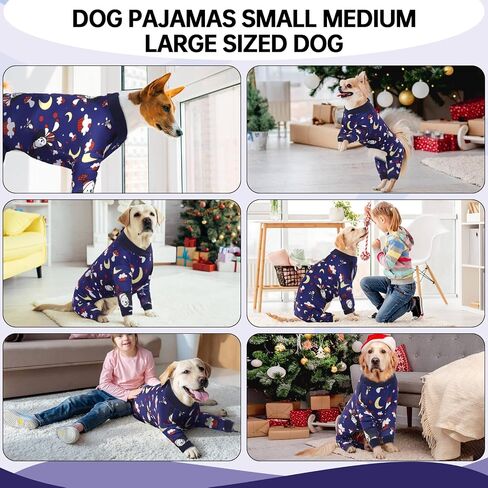 Bonaweite Dog Pajamas, Dog Clothes Medium Sized Dog, Dog Pjs for Medium Dogs Girl Boy, Dog Jumpsuit Onesie Outfits for Surgery Female, Anti Licking/Post Surgery/Wound Care, Pet PJ's UV Protection in Saudi Arabia