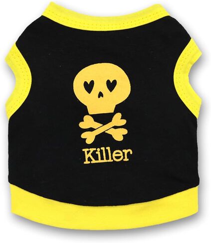 NeVka Cute Soft Dog Costume Dog Skull Shirts Lovely Dog Clothes Halloween Outfits for Pets Black Large in Saudi Arabia