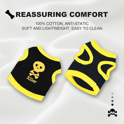 NeVka Cute Soft Dog Costume Dog Skull Shirts Lovely Dog Clothes Halloween Outfits for Pets Black Large in Saudi Arabia