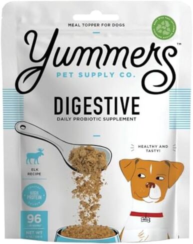 Digestive Daily Probiotic Supplement Elk Recipe Dog Food Topper, 8 Ounce in Saudi Arabia