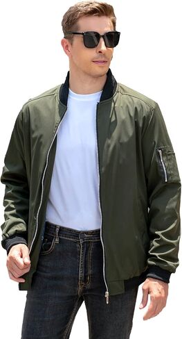 Men's Running Jacket Long Sleeve Slim Fit Lightweight Varsity Baseball Bomber Jackets Sportswear in Saudi Arabia