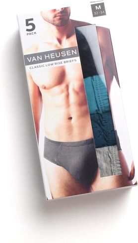 ملابس داخلية للرجال من Van Heusen - سراويل داخلية منخفضة الارتفاع مع حقيبة محيطية (عبوة من 10 قطع) in Kuwait